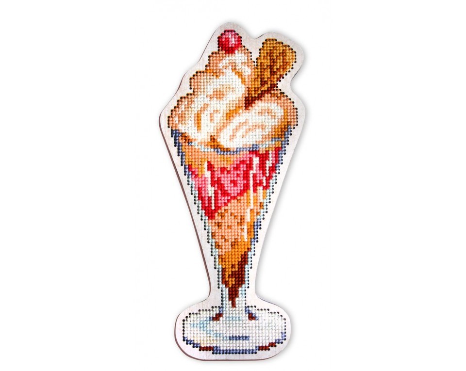 Cross-stitch kit with perforated wooden form, Article: EHW031