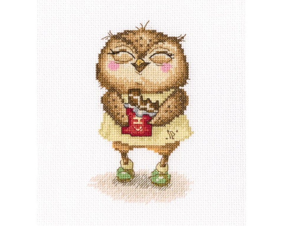 Cross-Stitch Kit "Chocolate bits in silver foil", Article: C233
