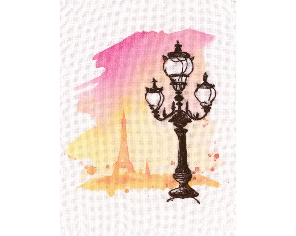 Cross-stitch kits with printed background "Paint by Threads", Article: DT-C007