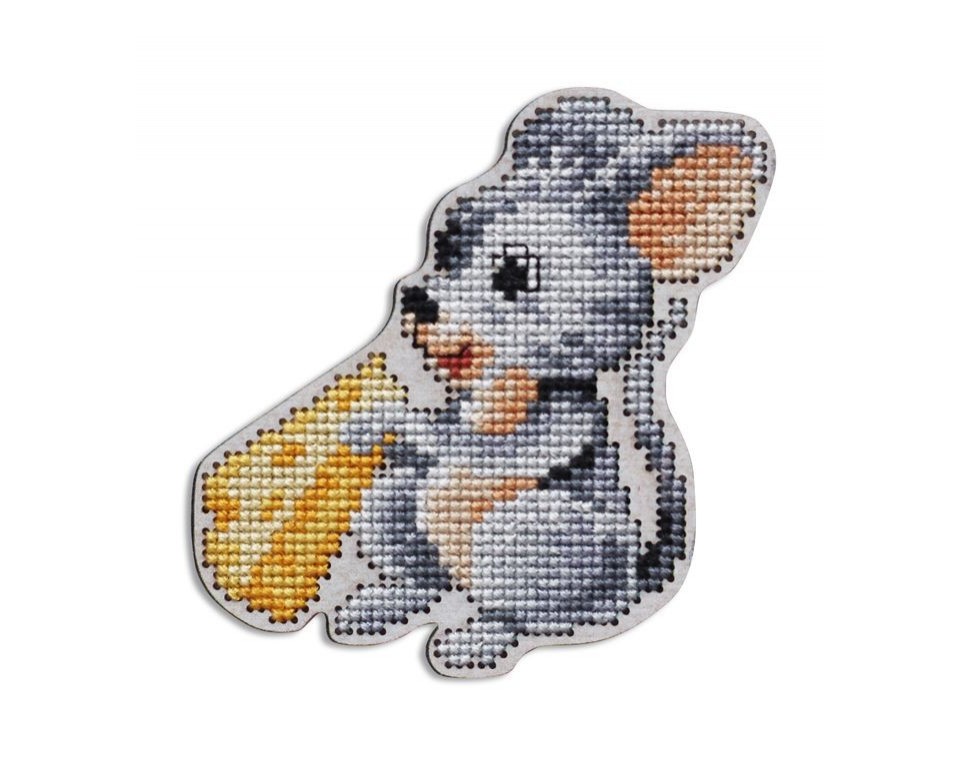 Cross-stitch kit with perforated wooden form, Article: EHW049