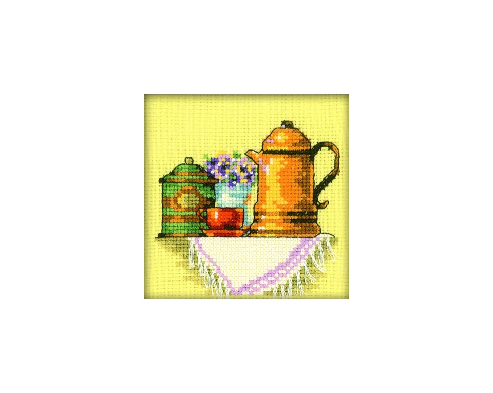 Cross-Stitch Kit "A Cup of Coffee in The Morning", Article: H199