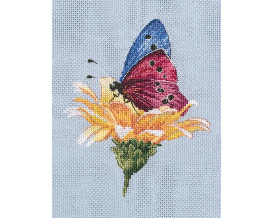 Cross-stitch kits "Butterfly on the flower", Article: M751