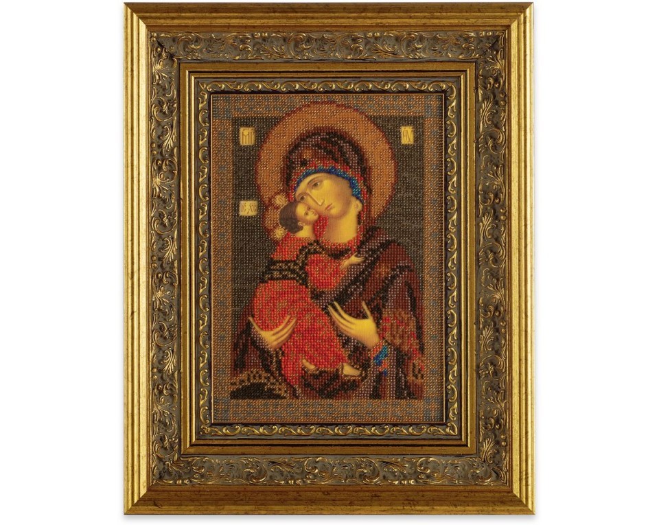 Icon beaded embroidery kit "Our Lady of Vladimir", Article: RB-147
