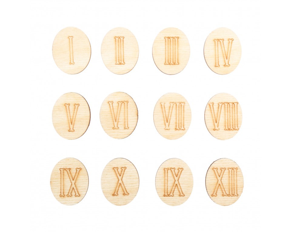 Plywood form - roman numbers "Buratini", Article: DZ40033
