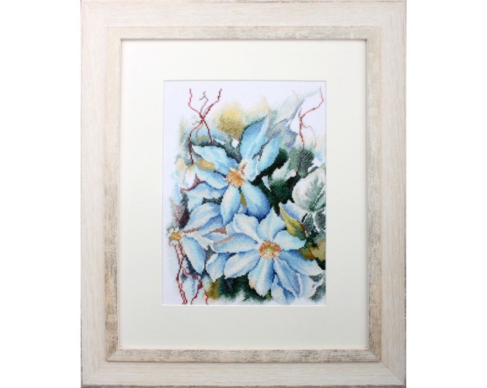 Cross-stitch kit "Blue clematis", Article: M546