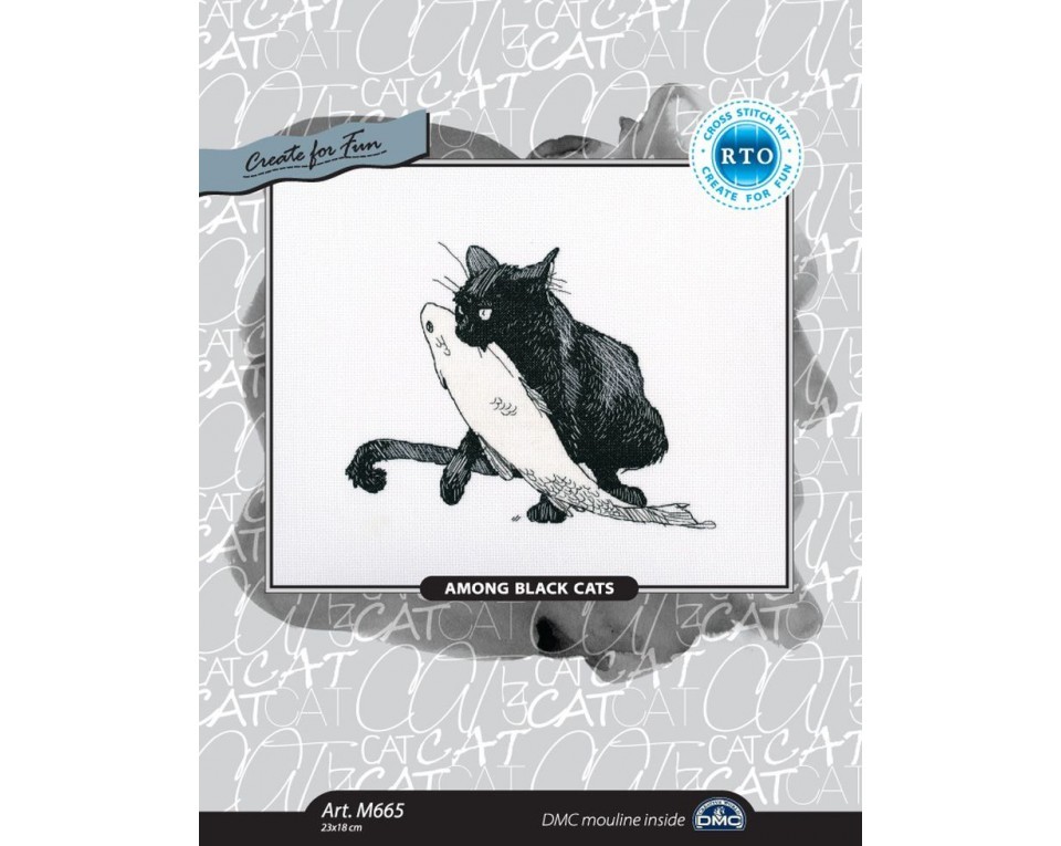 Cross-stitch kits "Among black cats", Article: M665
