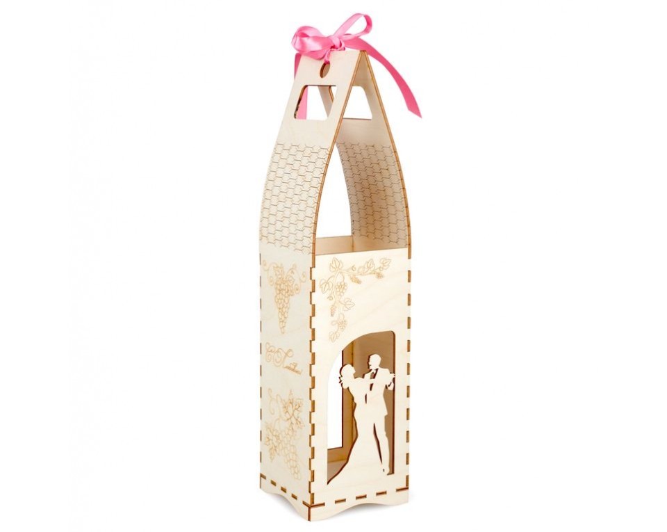 Plywood form - package for bottle "Buratini", Article: DZ20026