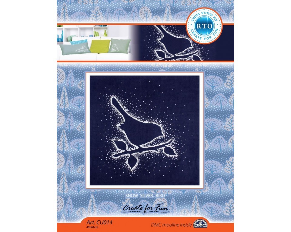 Cross-stitch kit "Snow silver. Bird", Article: CU014