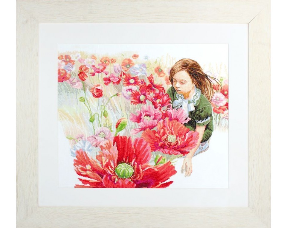 Cross-Stitch Kit "Blooming Poppy Field", Article: M345