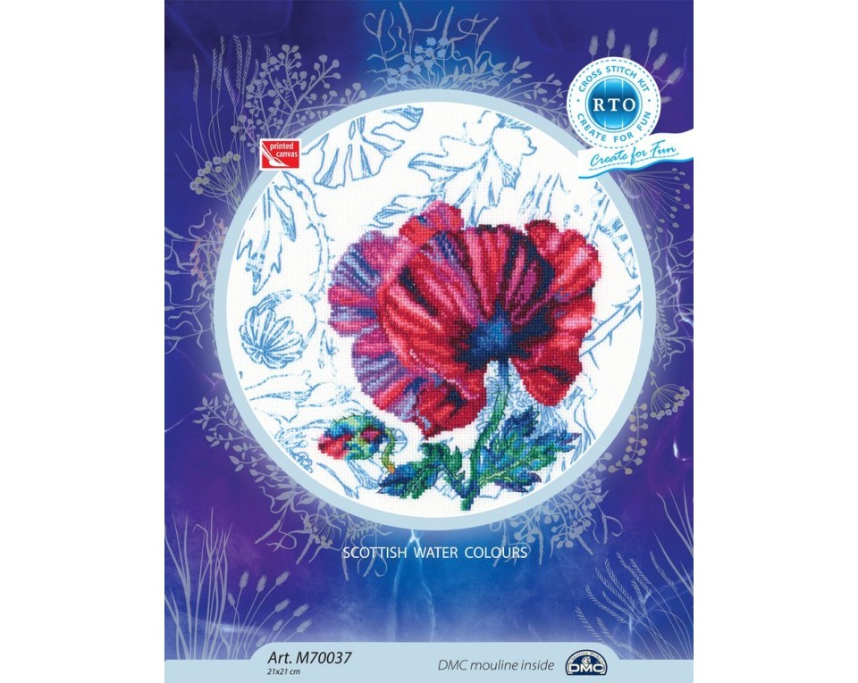 Cross-stitch kits with printed background "Scottish water colours", Article: M70037