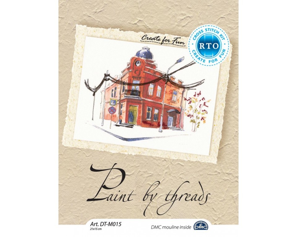 Cross-stitch kits with printed background "Paint by Threads", Article: DT-M015