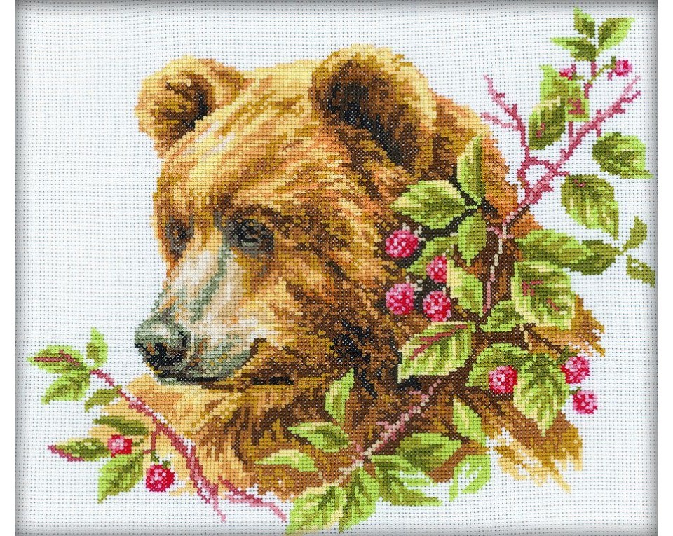 Cross-Stitch Kit "Bear And Raspberry", Article: M110