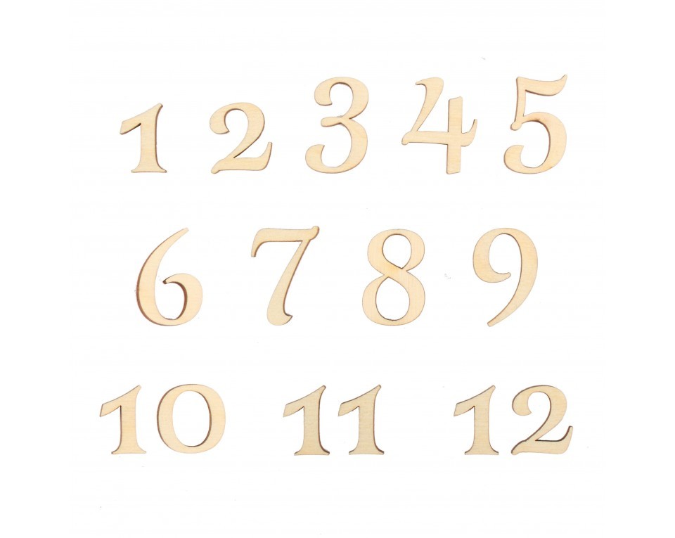 Plywood form - arabic numbers "Buratini", Article: DZ40037