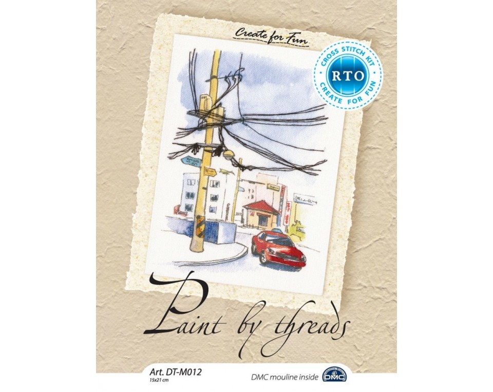 Cross-stitch kits with printed background "Paint by Threads", Article: DT-M012