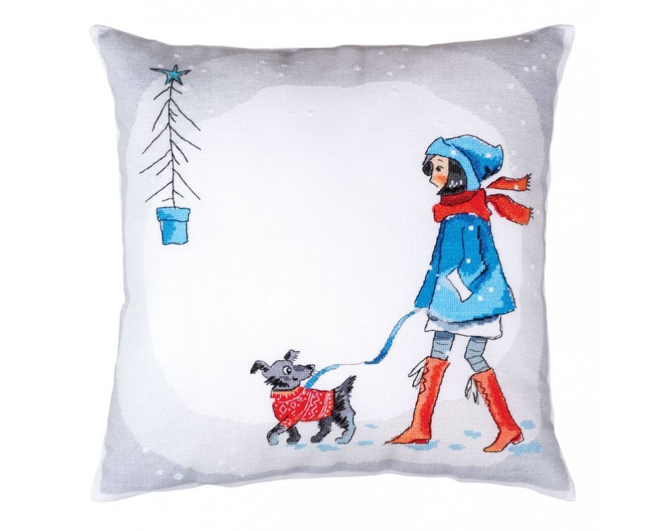 Cross-stitch kit "Winter walk", Article: CU034