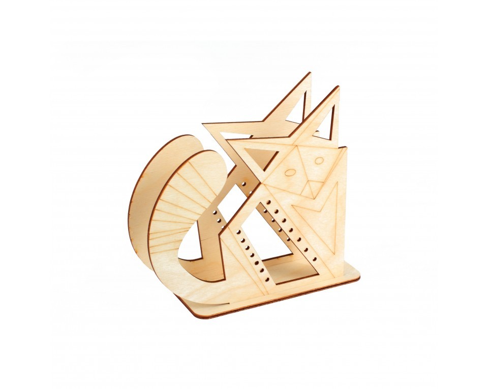 Plywood form "Buratini" in Origami style - support, Article: DZ80015