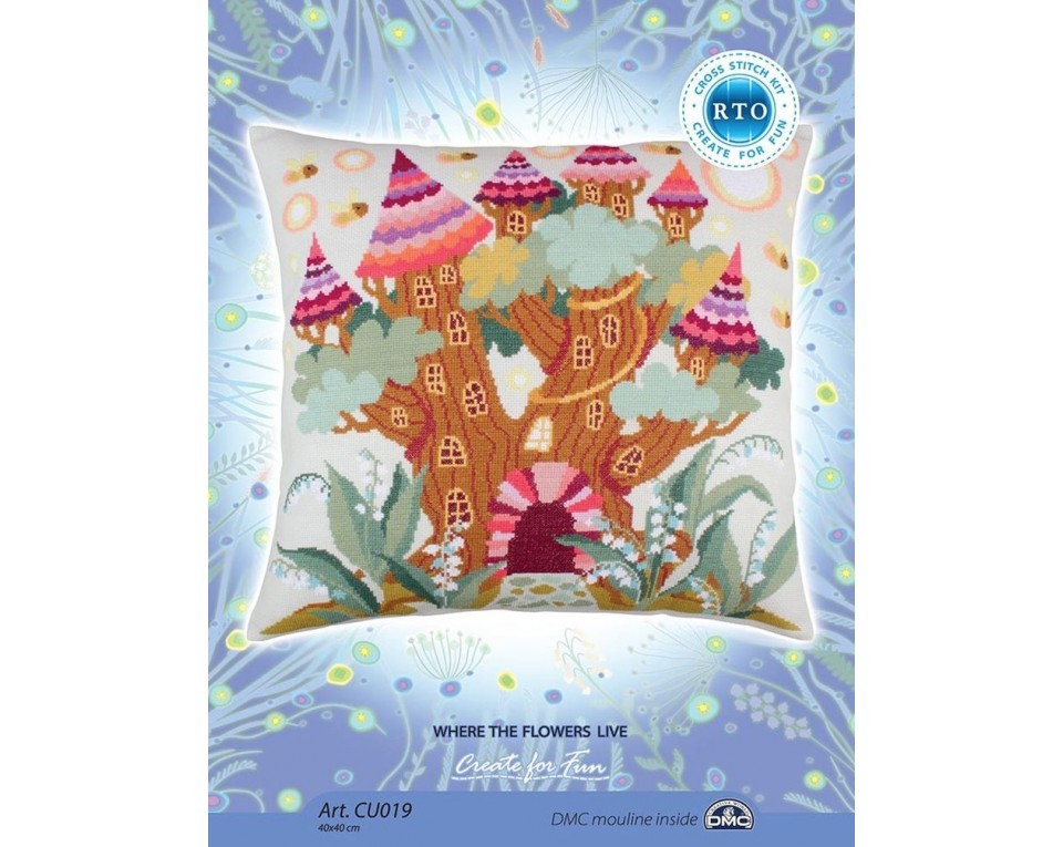 Cross-stitch kit "Where the flowers live", Article: CU019