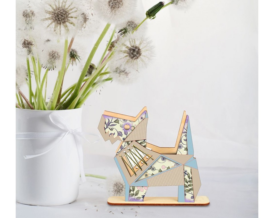 Plywood form "Buratini" in Origami style - support, Article: DZ80018