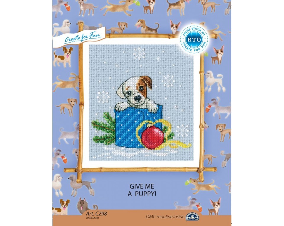 Cross-stitch kit "Give me a puppy!", Article: C298