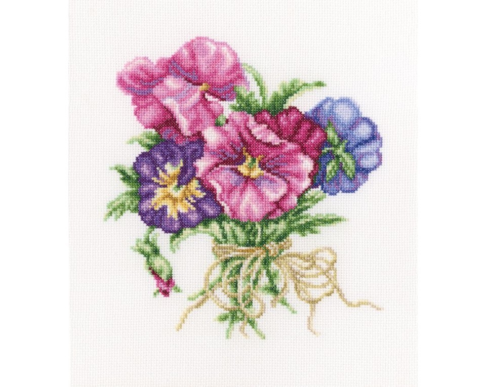 Cross-stitch kit "Violets bouquet", Article: M565