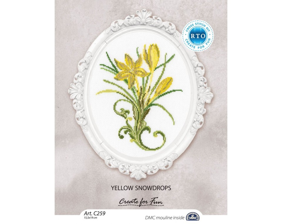 Cross-Stitch Kit "Yellow snowdrops", Article: C259