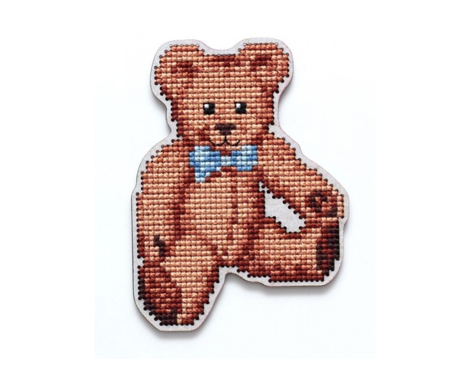 Cross-stitch kit with perforated wooden form, Article: EHW047