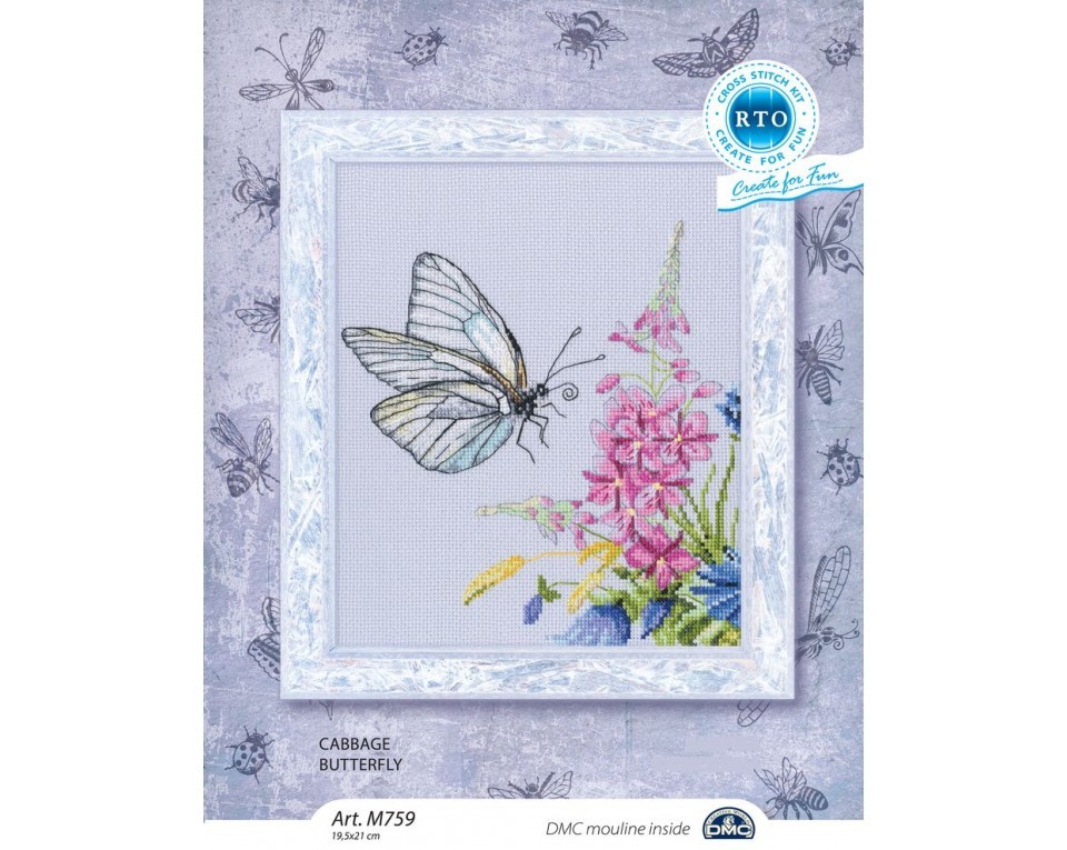 Cross-stitch kits "Cabbage butterfly", Article: M759