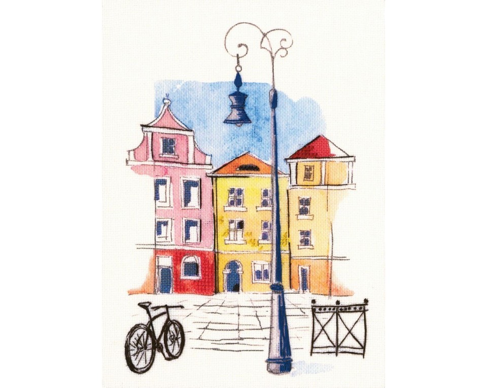 Cross-stitch kits with printed background "Paint by Threads", Article: DT-M010