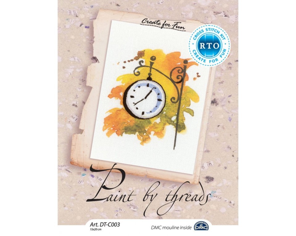 Cross-stitch kits with printed background "Paint by Threads", Article: DT-C003