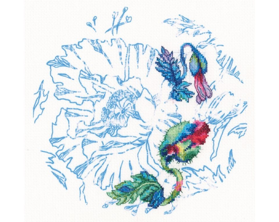 Cross-stitch kits with printed background "Scottish water colours", Article: M70038