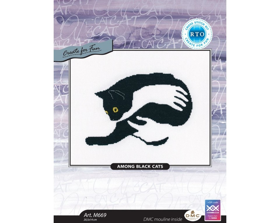 Cross-stitch kits "Among black cats", Article: M669