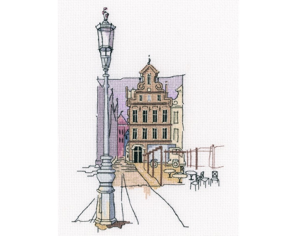 Cross-stitch kits "On the quiet streets", Article: M638