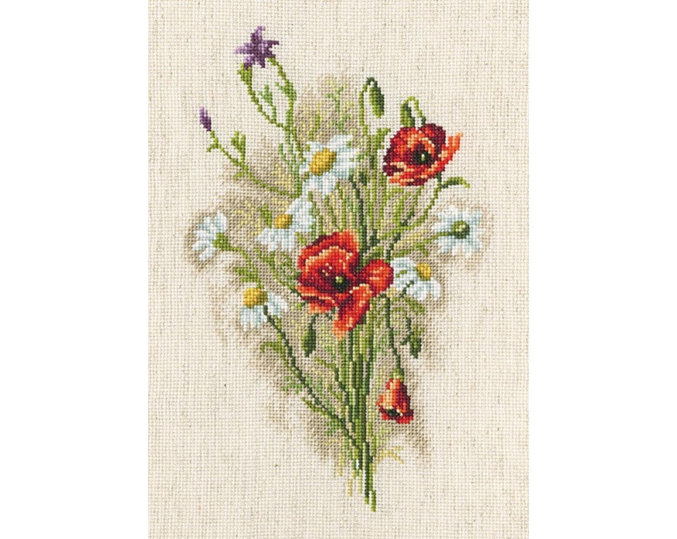 Cross-Stitch Kit "Bouquet with daisies", Article: M526