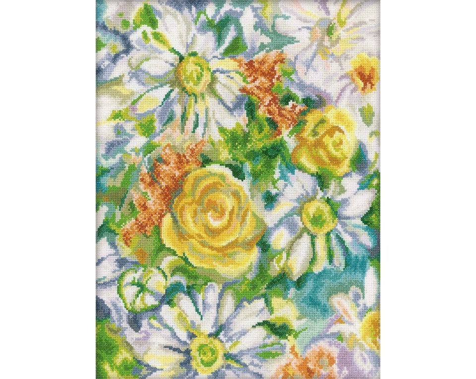 Cross-Stitch Kit "Daisy Watercolor", Article: M243