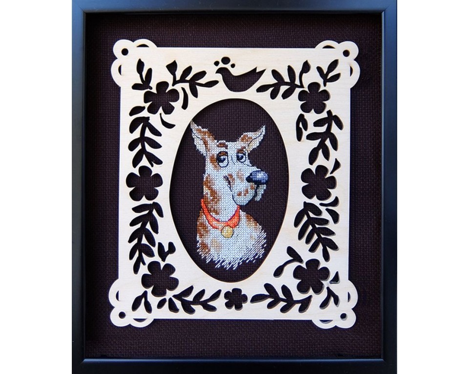 Cross-stitch kit with plywood form "Champion", Article: MBE9015