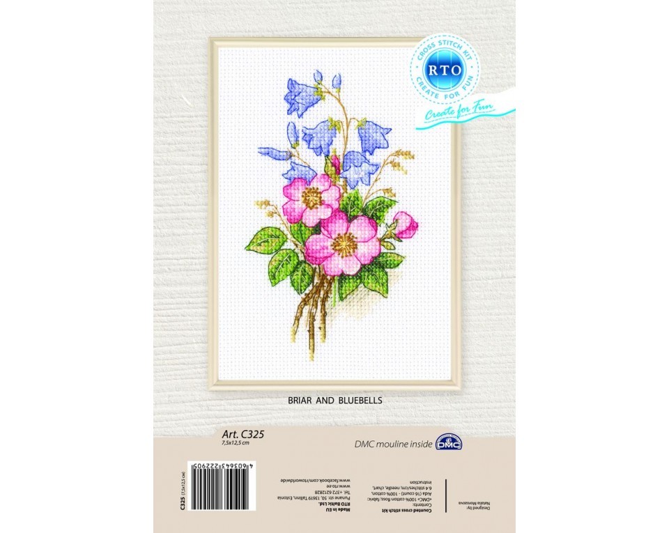 Cross-stitch kit "Briar and bluebells", Article: C325