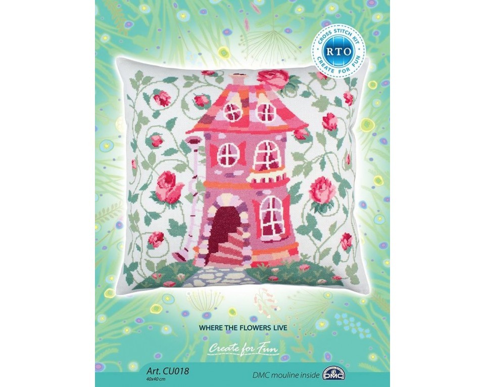 Cross-stitch kit "Where the flowers live", Article: CU018