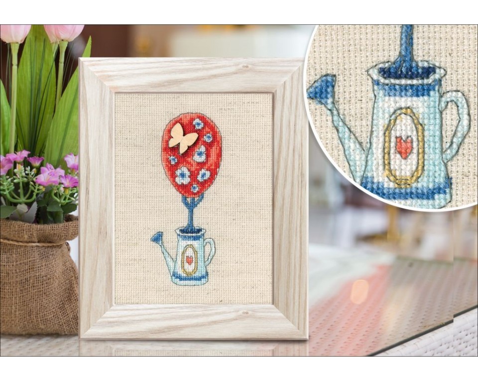 Cross-stitch kits with plywood form "Topiary - tree of happiness", Article: CBE9010