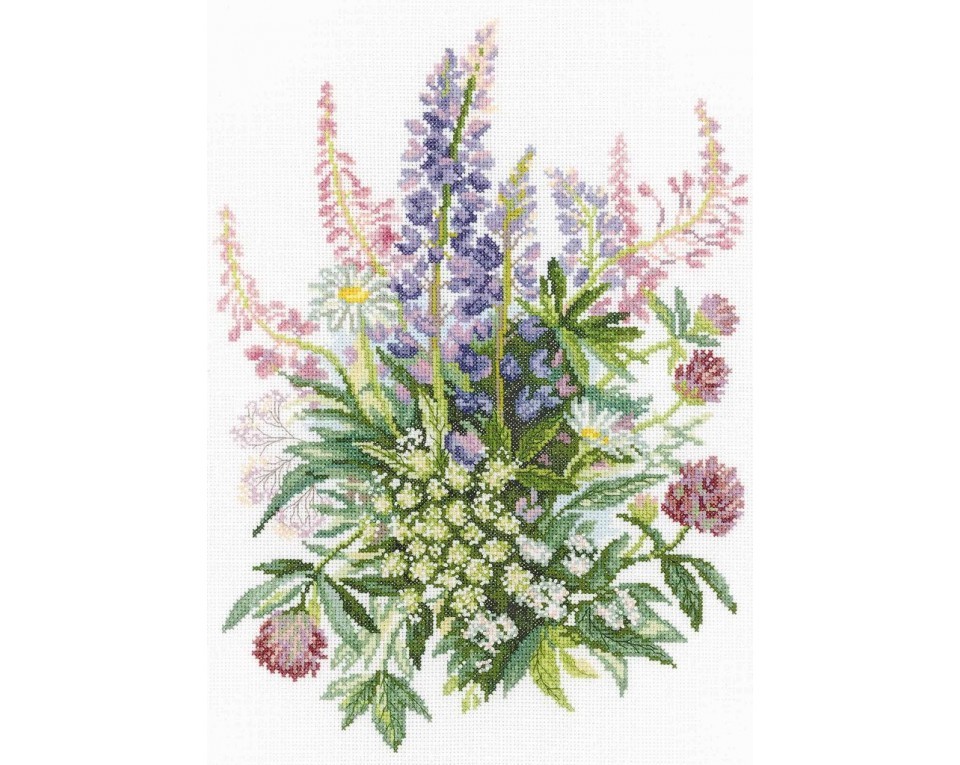 Cross-Stitch Kit "Clover and lupines", Article: M300