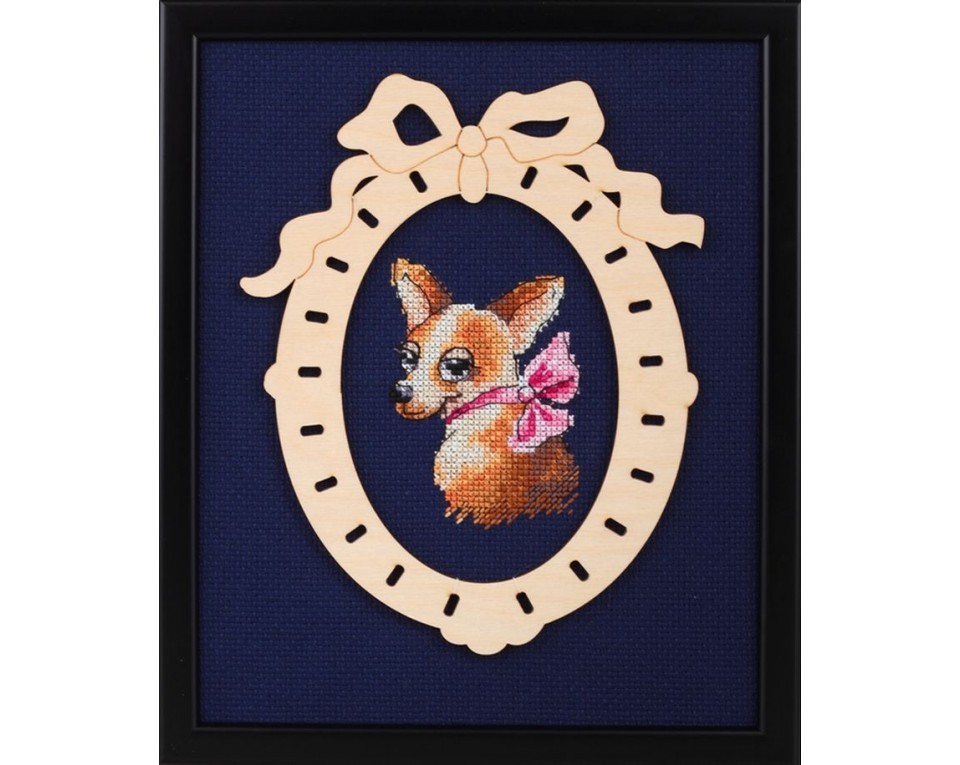 Cross-stitch kit with plywood form "Coquette", Article: MBE9016