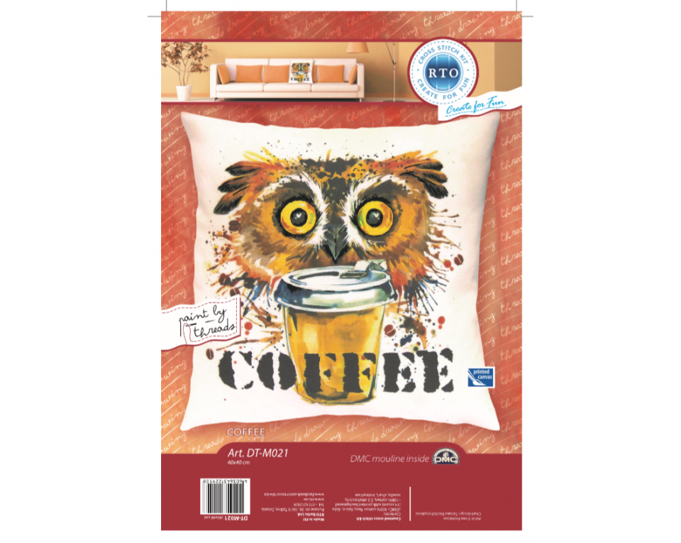 Cross-stitch kits with printed background "Black gloves", Article: DT-M020