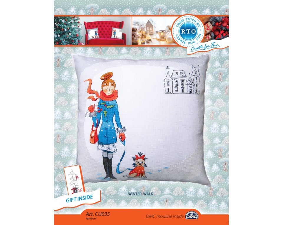 Cross-stitch kit "Winter walk", Article: CU035