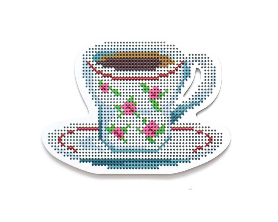 Cross-stitch kit with perforated wooden form, Article: EHW028