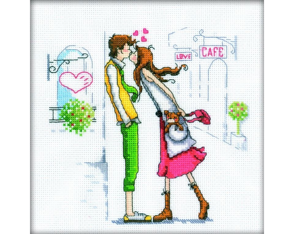 Cross-Stitch Kit "Couple in the city", Article: M163