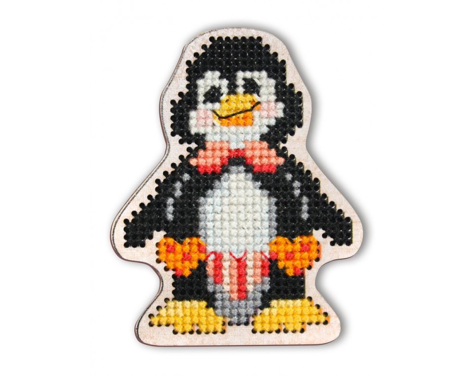 Cross-stitch kit with perforated wooden form, Article: EHW025