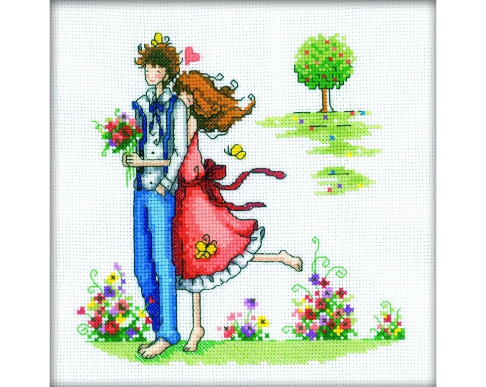 Cross-Stitch Kit "Couple in nature", Article: M164