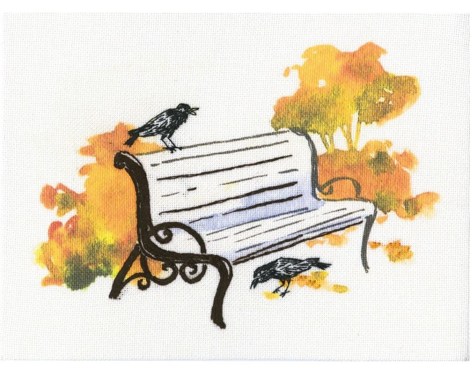 Cross-stitch kits with printed background "Paint by Threads", Article: DT-C004