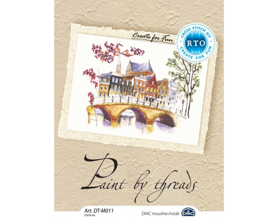 Cross-stitch kits with printed background "Paint by Threads", Article: DT-M011