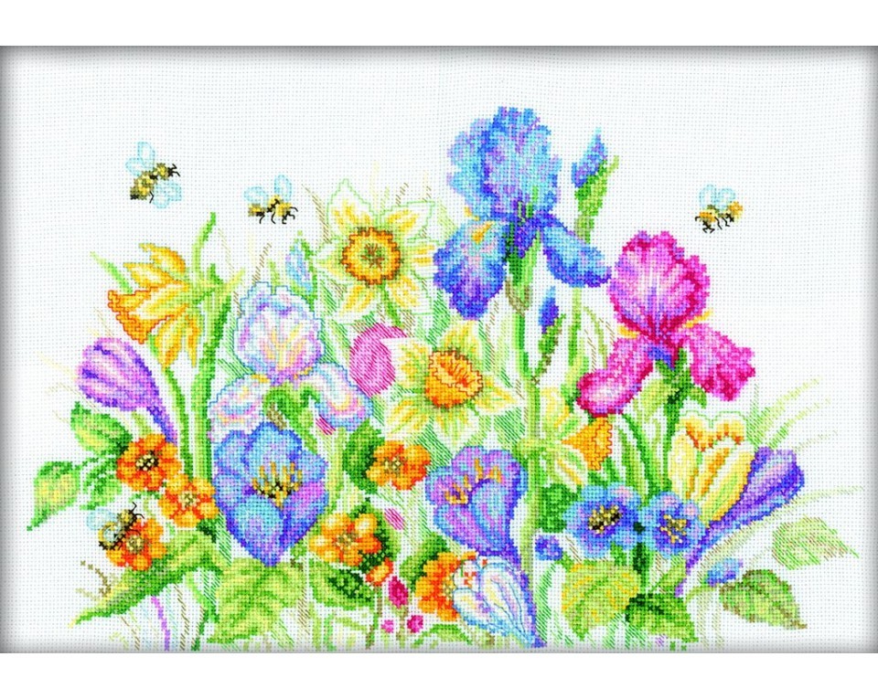 Cross-Stitch Kit "Garden flowers", Article: M095
