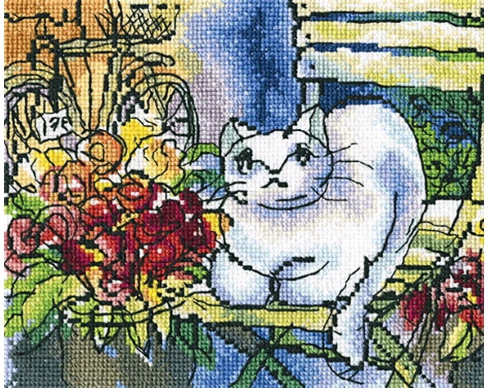 Cross-Stitch Kit "White cat", Article: M471